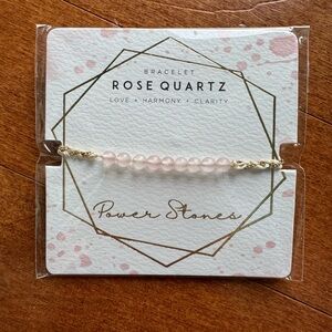 NWT Francesca’s Rose Quartz Adjustable Bracelet